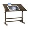 Classic Design Vintage Wood Drafting Table with 42"x 30" Adjustable Top and Pencil Groove - Distressed Black